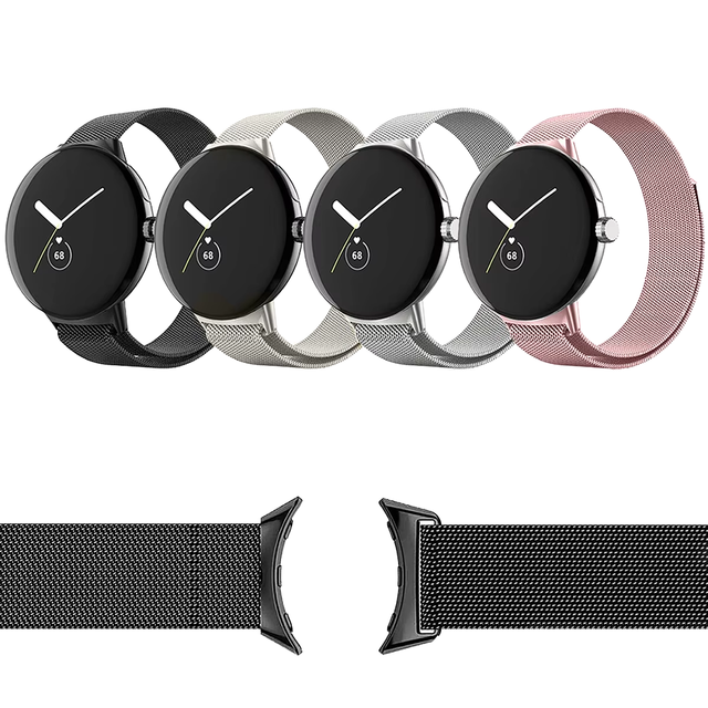 Quick Release Stainless Steel Magnetic Loop Mesh Metal Strap for Google Pixel Watch 1 2 3 41mm 3 45mm Replacement Milanese Bands