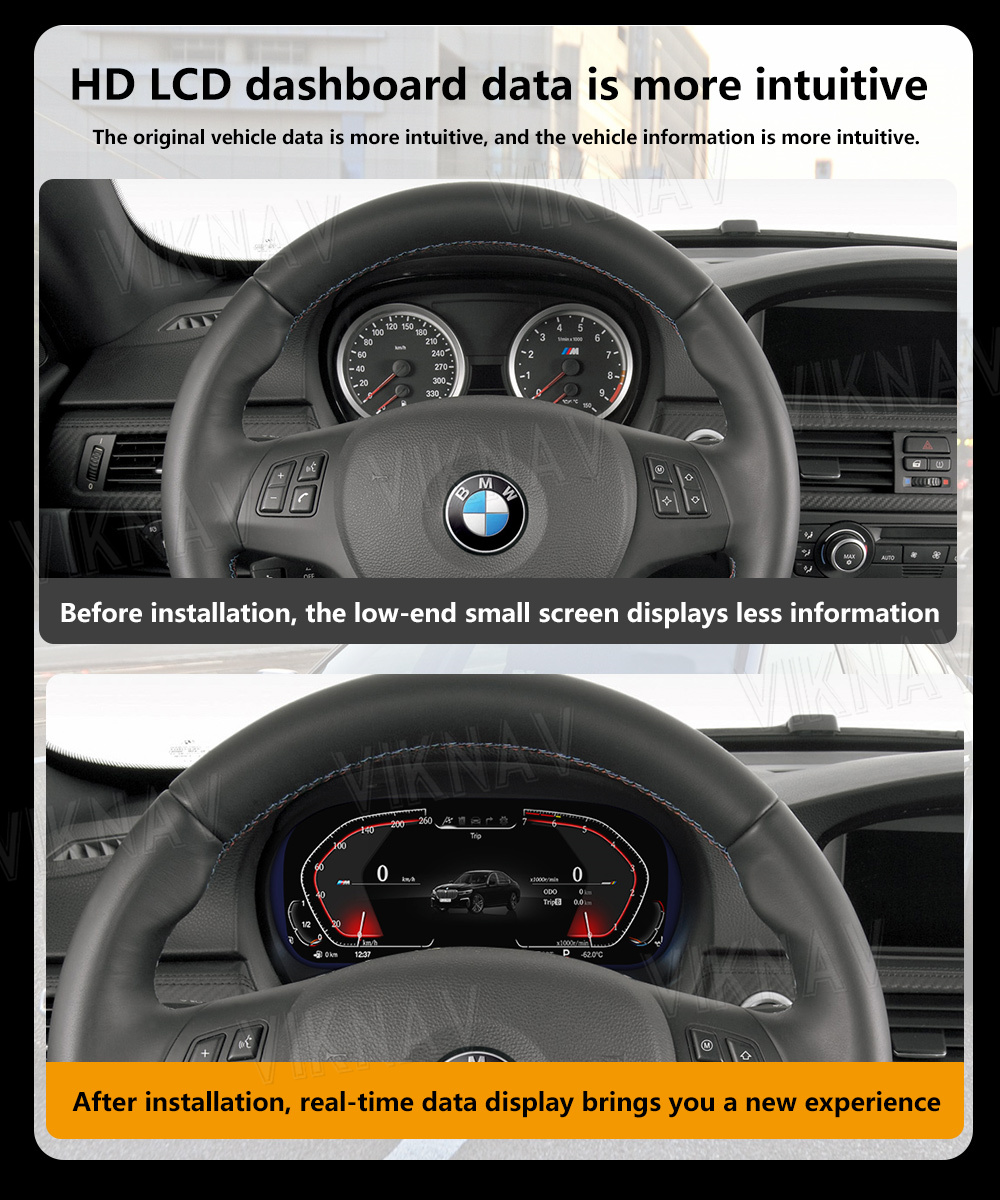 Tachimetro LCD Conta KM Digitale Per BMW Serie 3 E90 E91 E92 2005-2012 CCC CIC Dashboard Digitale Cluster