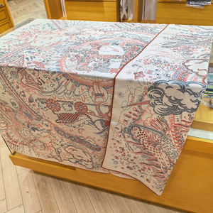 Silk Scarf 135*135cm Twill Hand Rolled Hem <b>Screen</b> Printed Digital Design <b>Leaf</b> Long Square Scarf Wholesale - Product Image 6