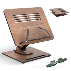 Wooden <b>Tablet</b> <b>Stand</b> Adjustable Desktop Holder Solid Wood <b>For</b> Study Office Kitchen Recipe Display Rack - Product Image 2