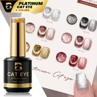 Beau Color Factory Nouveauté 6 couleurs Vernis Gel UV Effet Œil de Chat Platine Magnétique Sans TPO/HEMA OEM