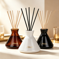 Diffuseur de parfum en verre conique moderne, coloré et transparent, avec logo personnalisé pour la décoration intérieure de table et de la maison