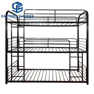 Tempat Tidur Susun Tiga Lapis Logam Tahan Lama untuk Pelajar, Pekerja, dan Staf - Product Image 1