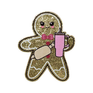 Parches personalizables de muñeco de nieve de Navidad, parches de sarga bordados a granel para decoración de prendas - Product Image 5