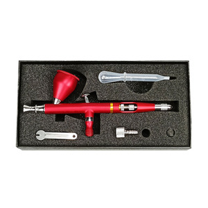 Aerógrafo CLK-130 de 0.2mm con alimentación por gravedad, doble acción, ajustable, con vaso de 7.0cc y accesorios para trabajos artísticos. - Product Image 5