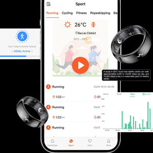 Cincin Pintar Kesehatan AI dengan Kontrol Aplikasi dan Pelacak Tidur, Baja Anti Karat, Tahan Air 5 ATM, Mode Multi-Gerakan - Product Image 4