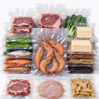 Sac d'emballage sous vide simple, en plastique alimentaire, thermoscellable, sans fermeture éclair, pour la conservation de la viande, des légumes et des aliments