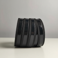 Recommander en gros ceinture élastique en relief noir sangle élastique en polyester pour perruque chapeaux bande élastique en nylon