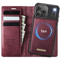Nouvelle coque magnétique à rabat avec motif animal fait main pour / porte-cartes deux-en-un, housse de protection anti-scannage