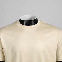 T-shirt Homme Personnalisé avec Logo OEM en Coton Mercerisé, Col Rond, Coupe Slim, Léger, Idéal pour l'Été – Modèle Simple