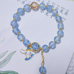 Sanrio, pulsera de estudiante para niños, cristal brillante, Jade <span class=keywords><strong>Guigou</strong></span>, cuerda de mano, estampado geométrico, joyería de mano de moda para regalo - Product Image 5