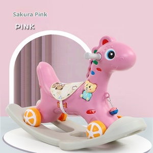 Caballito Balancín <span class=keywords><strong>para</strong></span> Niños, Juguete <span class=keywords><strong>Dos</strong></span> en Uno <span class=keywords><strong>para</strong></span> Bebés, Regalo <span class=keywords><strong>de</strong></span> Primer Cumpleaños, Caballo Pequeño <span class=keywords><strong>de</strong></span> Doble Uso con Cuatro Ruedas, 0-36 <span class=keywords><strong>Meses</strong></span> - Product Image 3