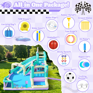 FBSPORT Casa de Juegos Inflable de PVC, <span class=keywords><strong>Parque</strong></span> <span class=keywords><strong>Infantil</strong></span> Comercial para Interiores, Set de Juegos con Temática de Granja - Product Image 2