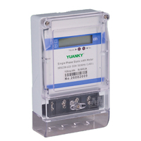 YUANKY pengukur energi, pengukur energi tunggal dua kawat AC energi aktif DDS LCD tampilan statis kwh Meter