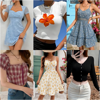 Liquidation en gros des stocks de vêtements pour femmes Marchandises de queue Vêtements d'occasion Robes et sources d'approvisionnement
