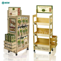 Support d'affichage de produits en bois sur mesure pour magasin, présentoir de produits personnalisé, unité d'affichage de marque sur pied pour la vente au détail