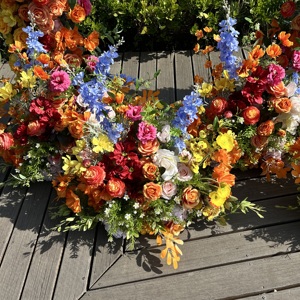 Nouveau Offre Spéciale luxe romantique coloré mariage arc décoration <span class=keywords><strong>fond</strong></span> arches artificielle Rose fleur pièce maîtresse personnalisé - Product Image 2