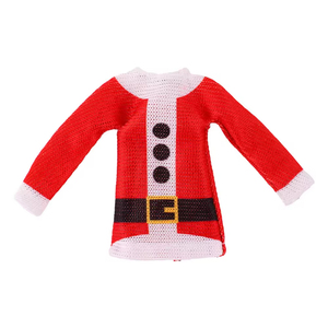 Hight Quality Red <strong>Christmas</strong> <strong>Elf</strong> Doll Clothes Sweater <strong>Pyjamas</strong> - Product Image 1