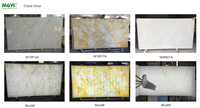 Pierre translucide artificielle de bonne qualité Panneau mural intérieur en onyx rétro-éclairé Feuilles de marbre translucide en onyx