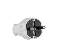 Prise européenne plate 16A 250V peu encombrante avec câble coudé à 90 degrés pour utilisation en UE