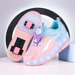Chaussures à roulettes lumineuses pour enfants avec lumières LED, dessus en mesh, pour enfants - Product Image 2