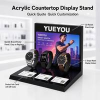 Rak Display Jam Akrilik untuk Meja, Stand Display Jam Kustom untuk OEM