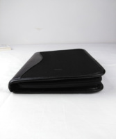 Cartera de cuero PU A5 para tarjetas de crédito, funda para pasaporte, cartera con logotipo en relieve personalizado, carpeta para archivos