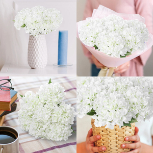 Flores Artificiales de Hortensia con Textura Realista, Arreglos Florales para el Hogar, Accesorios de Fotografía, Decoración al por Mayor, Ramo de Flores Artificiales - Product Image 4