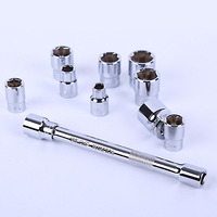 Kit d'outils à main pour réparation automobile, 130 pièces, comprenant un jeu de douilles à cliquet de 1/4 pouce, des douilles métriques et une barre d'extension
