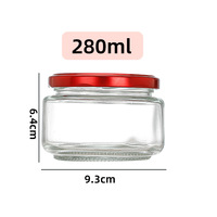 100ml 180ml 220ml Pot en verre de qualité alimentaire Récipient en verre vide avec couvercle en métal pour les aliments pour bébés pour le stockage de la sauce gelée et piment de confiture