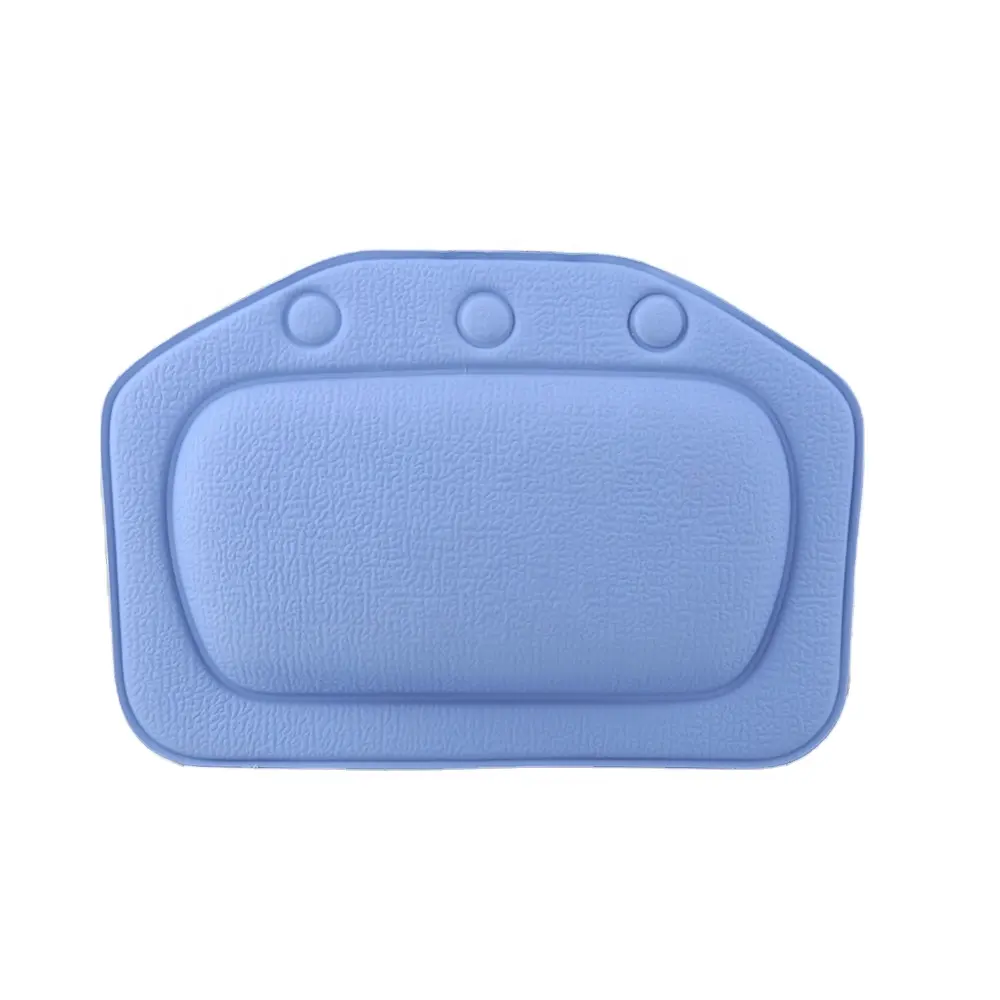 New 4 Colors Eco-Friendly Comfortable SPA Bath Pillow Headrest Suction Cup Bathtub Soft Pillows Bathroom Products 21*31cm