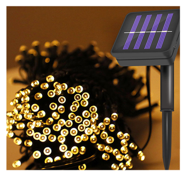 8 Modes Solar LED Christmas Fairy Lights Outdoor Waterproof Garden String Lights for Xmas Yard Porch Camping Decoration-IP65