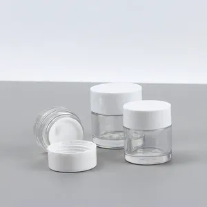 Tarros <span class=keywords><strong>de</strong></span> plástico transparentes <span class=keywords><strong>de</strong></span> boca ancha y pared gruesa para cosméticos, crema corporal, exfoliante labial, cera para el cabello, esmalte <span class=keywords><strong>de</strong></span> <span class=keywords><strong>uñas</strong></span>, con tapas <span class=keywords><strong>de</strong></span> rosca, al por mayor. - Product Image 1