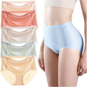 Premium 7pcs Ultra-Thin Non-Marking Ice <b>Silk</b> <b>Panties</b> Women's Seamless Mid-Waisted Breathable Soft Stretchy Underwear OEM - Product Image 2
