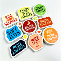 Autocollant Motivationnel Personnalisé Citation Positive Inspirante Autocollant en Vinyle Découpé Imperméable Auto-adhésif pour Coque de Téléphone Ordinateur Portable