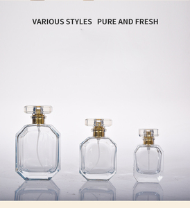 Venta al por mayor vacío 30ml 50ml 100mL mujeres hombres claro hermosa botella de perfume de vidrio con tapa de vidrio - Product Image 5