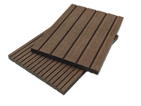 Revêtement de terrasse en WPC de style européen moderne, aspect teck, imperméable, surface lisse, écologique, antidérapant, pour jardin, balcon