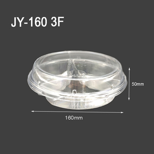 Y-160 3F Vòng Ba Lưới Chia Hộp Cắt Trái Cây Salad Nhựa Màu Đen Đóng Gói <span class=keywords><strong>Container</strong></span> Với Nắp Bìa - Product Image 6