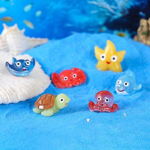Figurines miniatures en résine d'animaux marins, décorations d'aquarium, étoile de mer, tortue, pieuvre, ornement de bureau - Product Image 1