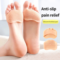 Semelles en gel nid d'abeille pour soulager la douleur aux orteils, coussinets d'avant-pied antidérapants, respirants, absorbant les chocs, blancs, couleur chair, unisexes