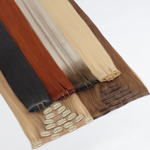 Extensions de <span class=keywords><strong>cheveux</strong></span> invisibles à clipser, 100 grammes, 7 pièces, extensions de <span class=keywords><strong>cheveux</strong></span> humains naturels, blond miel, 100% <span class=keywords><strong>cheveux</strong></span> Remy, extensions à clipser pour femmes - Product Image 1