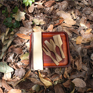 Portable Wooden <b>Camping</b> Utensil <b>Set</b> With Spatula Spoon Fork Cheese Knife For Outdoor Use - Product Image 4