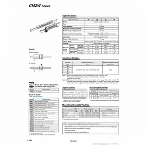 Cylindre pneumatique SMC CDM2WB32-25Z produit de cylindre de haute qualité - Product Image 1