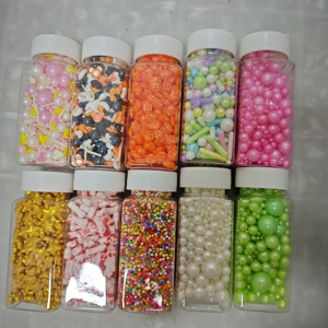 100g Gâteau d'Halloween arrose de pâtisseries décorées de perles de <span class=keywords><strong>sucre</strong></span> Os de citrouille <span class=keywords><strong>Yeux</strong></span> de sang Perles de <span class=keywords><strong>sucre</strong></span> décorées - Product Image 1