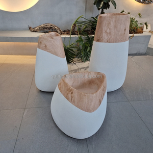 Chất Lượng Cao Gỗ Hoàn Thành Sợi Thủy Tinh Chậu Hoa & <span class=keywords><strong>Planter</strong></span> Mạnh Mẽ GRP Trồng Hộp Cho Trong Nhà Ngoài Trời Bán Buôn - Product Image 3