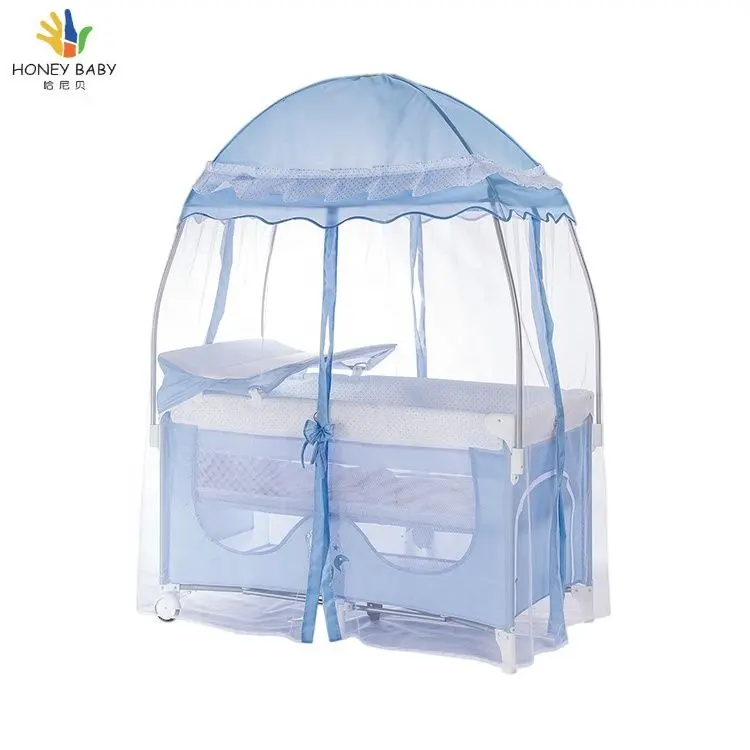 Stylish Portable New Baby Cot Crib Outdoor Born Bed baby crib With Anti Mosquito Mesh