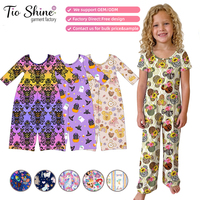 Combinaisons pour filles à la mode pour Halloween, vêtements de boutique pour enfants, imprimé citrouille et chat, combinaisons une pièce pour enfants