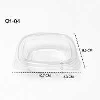 Boîte de rangement alimentaire en plastique PET transparent de 4 oz, emballage en clamshell, contenants transparents à couvercle pour herbes fraîches