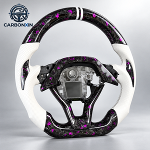 Volant sport en fibre de carbone forgé sur mesure, 3 branches, 40 mm, pour Civic 10e génération 2016-2023 - Product Image 2
