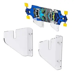 Ván Trượt Lưu Trữ Hiển Thị Giá Vô Hình Rõ Ràng Acrylic Treo Tường Hiển Thị Skateboard Chân Đế Cho Trượt Ván Trượt Tuyết